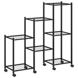 Vidaxl Blütenstandard mit Rädern 83x25x83.5 cm Eisen schwarz