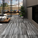 Vidaxl Floorbrædder selv -vedvarende 2,51 m² 2 mm PVC Striped Gray