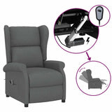 Vidaxl fauteuil verstelbaar elektrisch stof grijs