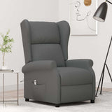 Vidaxl fauteuil verstelbaar elektrisch stof grijs