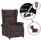 Vidaxl fauteuil verstelbaar elektrisch stof bruin