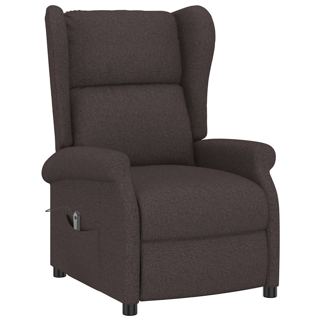 Vidaxl fauteuil verstelbaar elektrisch stof bruin