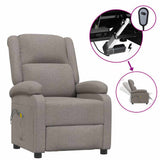 Vidaxl massagestoel elektrisch stof taupe