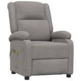 Vidaxl massagestoel elektrisch stof taupe