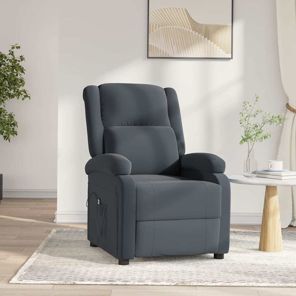 Vidaxl fauteuil elektrisch verstelbaar stof donkergrijs