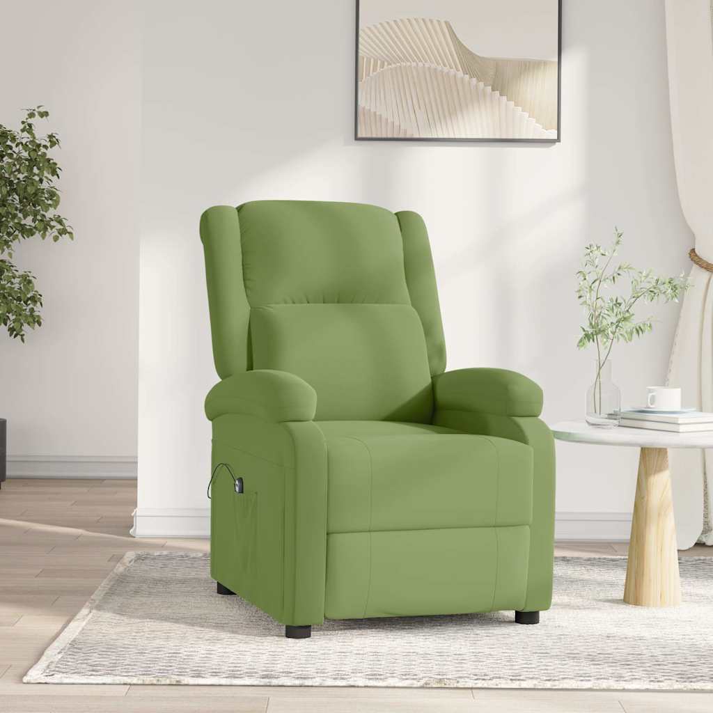Vidaxl fauteuil elektrisch verstelbaar fluweel lichtgroen