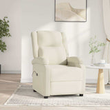 Vidaxl fauteuil verstelbaar elektrisch stof crèmekleurig