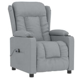Vidaxl fauteuil elektrisch verstelbaar stof lichtgrijs