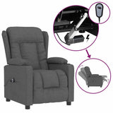 Vidaxl fauteuil elektrisch verstelbaar stof donkergrijs
