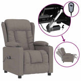 Vidaxl fauteuil verstelbaar elektrisch stof taupe
