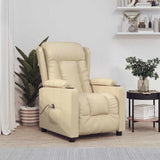 Vidaxl fauteuil verstelbaar elektrisch stof crèmekleurig