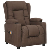 Vidaxl massagestoel elektrisch stof taupe