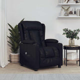 Vidaxl fauteuil elektrisch verstelbaar kunstleer zwart