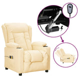 Vidaxl massagestoel elektrisch kunstleer crèmekleurig