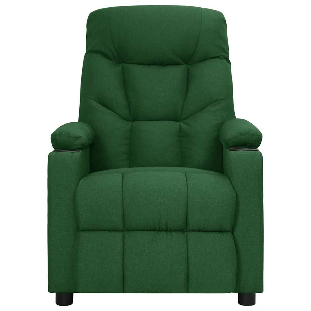 Vidaxl fauteuil verstelbaar elektrisch stof donkergroen