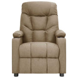 Vidaxl massagestoel elektrisch stof taupe
