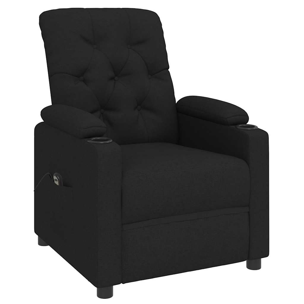 Vidaxl fauteuil verstelbaar elektrisch stof zwart