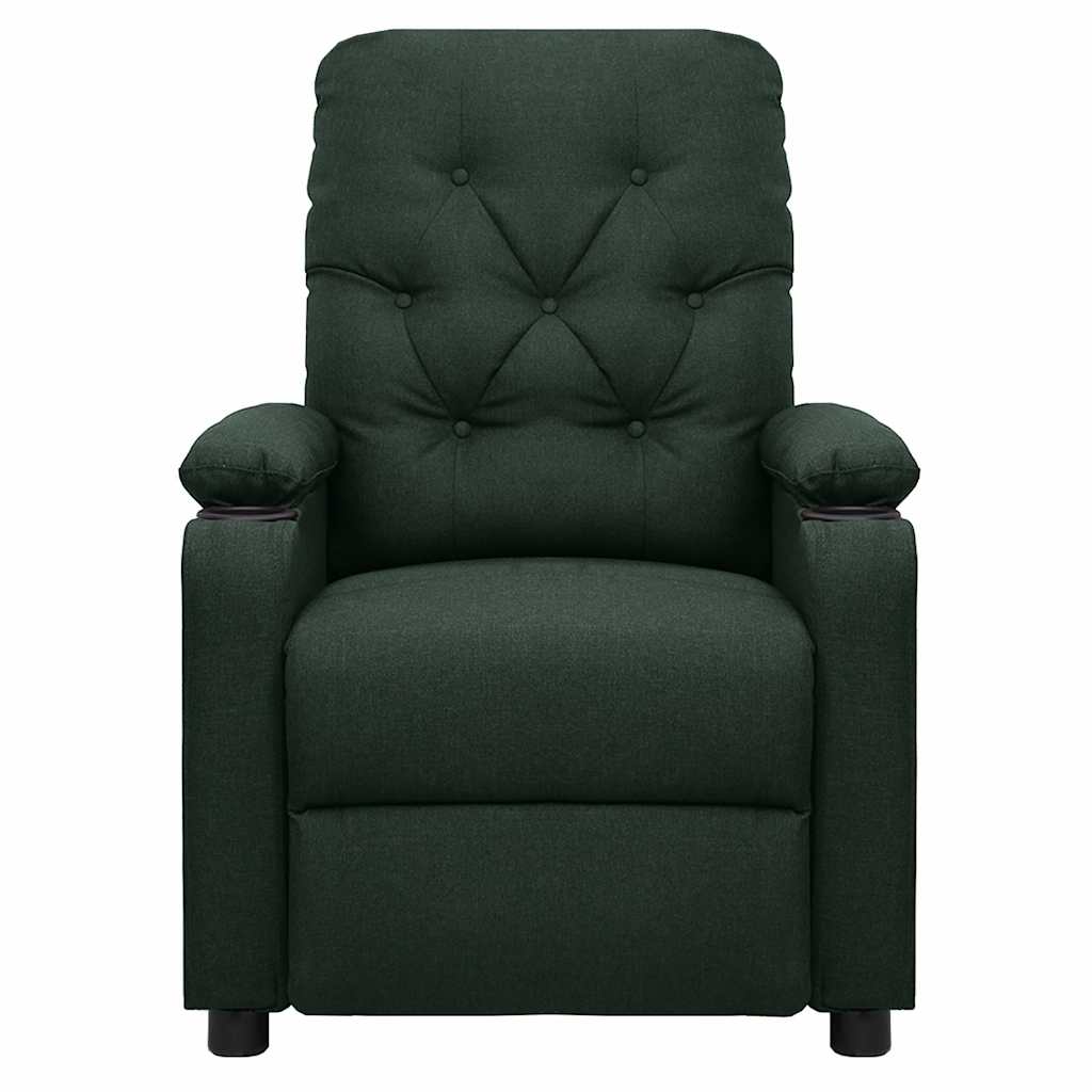 Vidaxl fauteuil verstelbaar elektrisch stof donkergroen