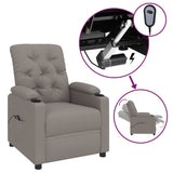 Vidaxl fauteuil verstelbaar elektrisch stof taupe