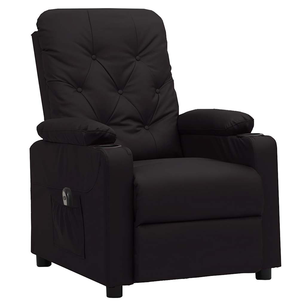 Vidaxl fauteuil elektrisch verstelbaar kunstleer zwart