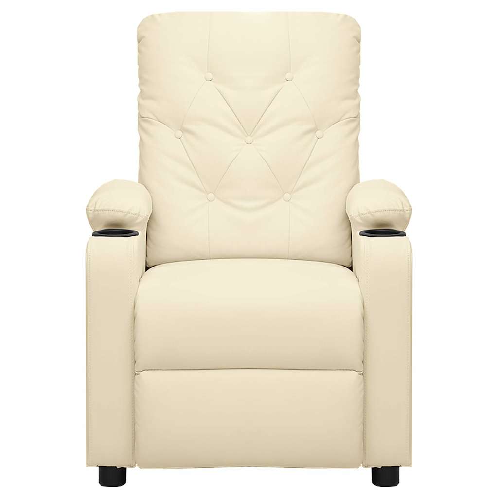 Vidaxl massagestoel elektrisch kunstleer crèmekleurig