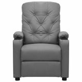 Vidaxl massagestoel elektrisch kunstleer grijs