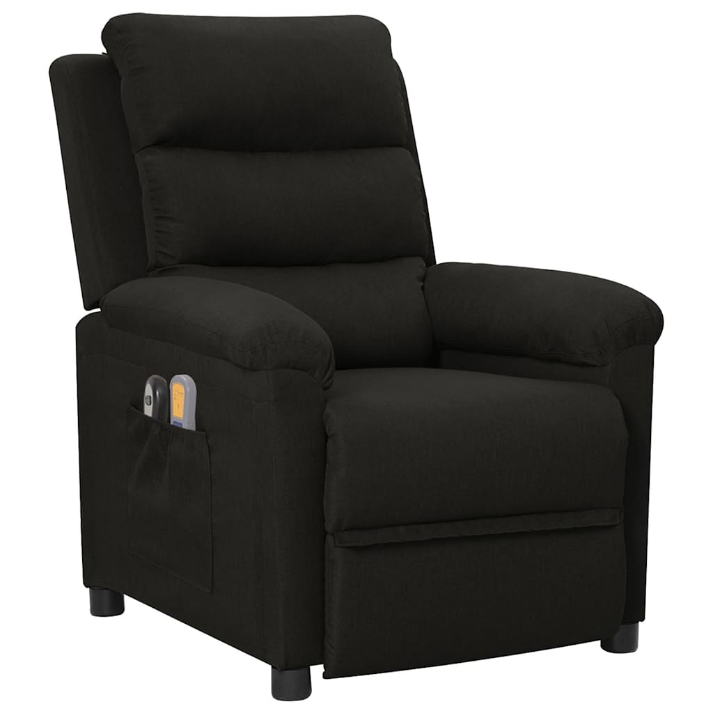 Vidaxl massagestoel elektrisch stof zwart