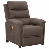 Vidaxl massagestoel elektrisch stof taupe