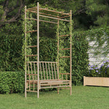 Vidaxl tuinbank met pergola 116 cm bamboe