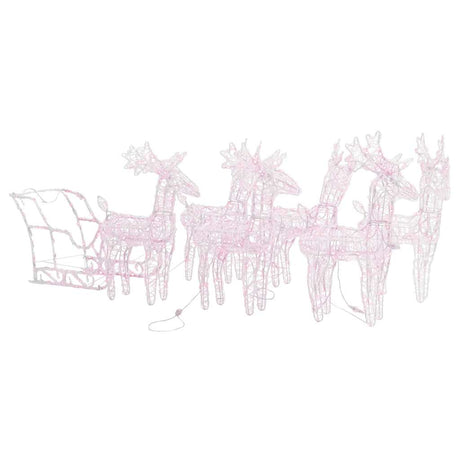 Vidaxl Weihnachtsdekorationen Rentier und Ärmel 320 LEDs Acryl