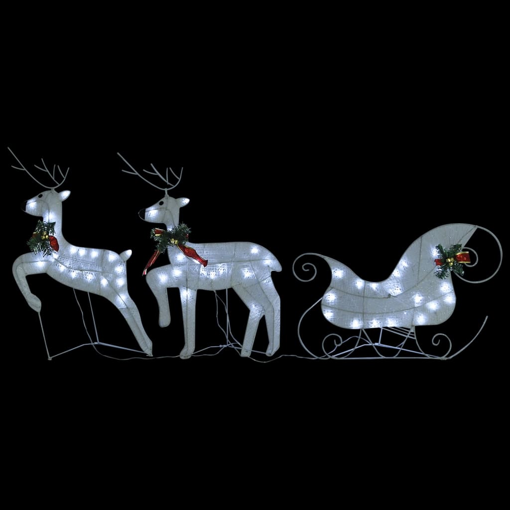 VidaXL Buitenkerstontiering reindeer and Slee 140 LEDs White