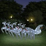 VidaXL Buitenkerstontiering reindeer and Slee 140 LEDs White