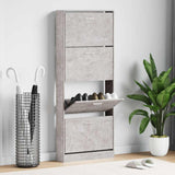 Vidaxx Schuhschrank 59x17x150 cm Holzwerkstoff betongrau