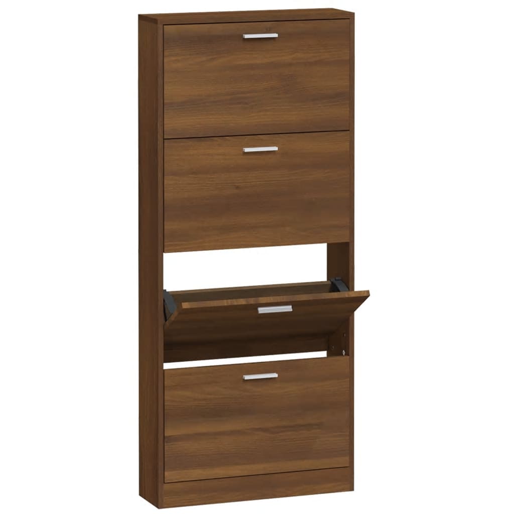 VidaXL shoe cabinet 59x17x150 cm Cut wood brown oak color