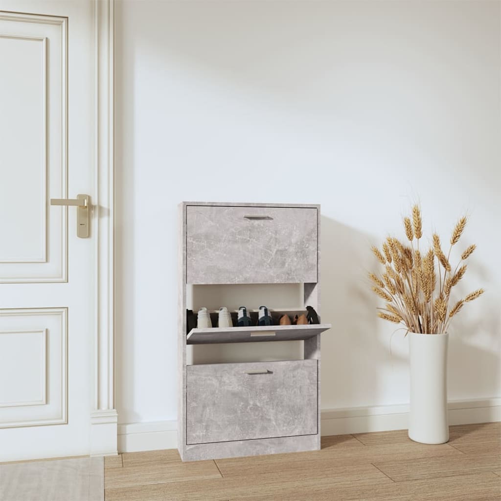 Vidaxl Schuhschrank 59x17x108 cm verarbeiteter Holzbetonpreis