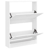 Vidaxl Schuhschrank 59x17x81 cm verarbeitetes Holz weiß