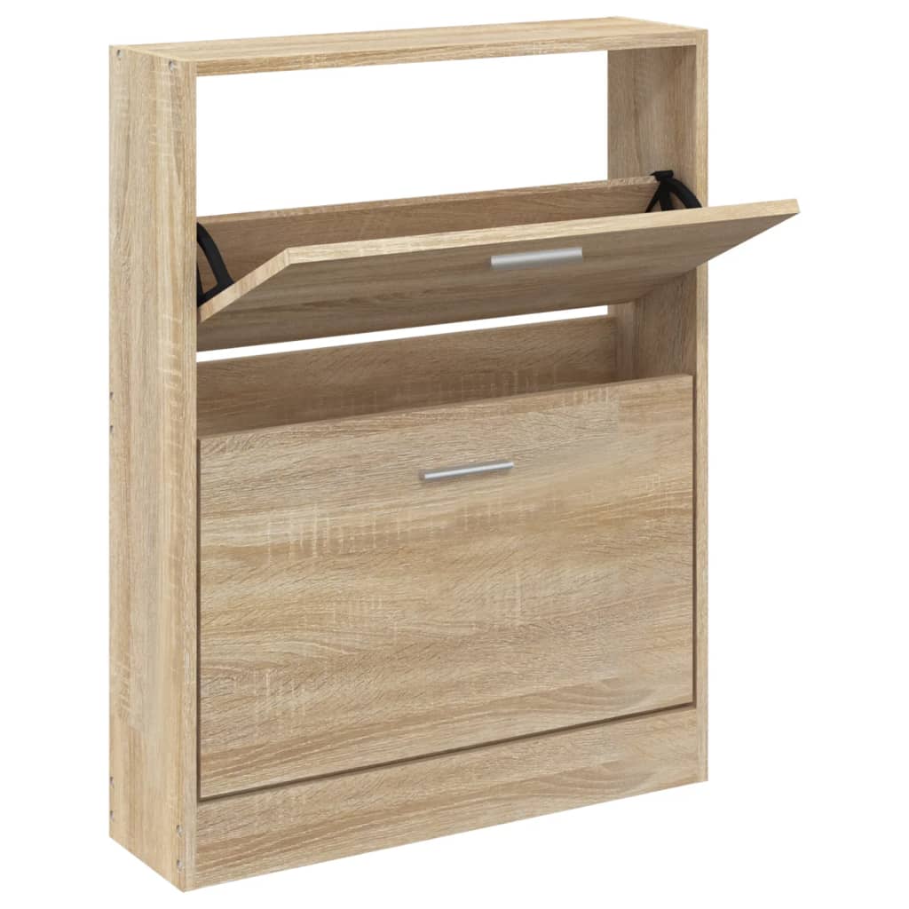 VidaXL Shoe cabinet 59x17x81 cm Processed wood oak -colored