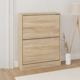 VidaXL Shoe cabinet 59x17x81 cm Processed wood oak -colored