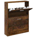 Vidaxl Schuhschrank 59x17x81 cm propertiertes Holzgeräuchchen -Eiche gefärbt