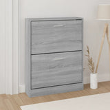 Vidaxl Cabinet da scarpe 59x17x81 cm Sonoma grigio in legno elaborato