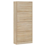 VIDAXL -Schuhschrank 63x24x147 cm propertiertes Holz Sonoma Eiche gefärbt
