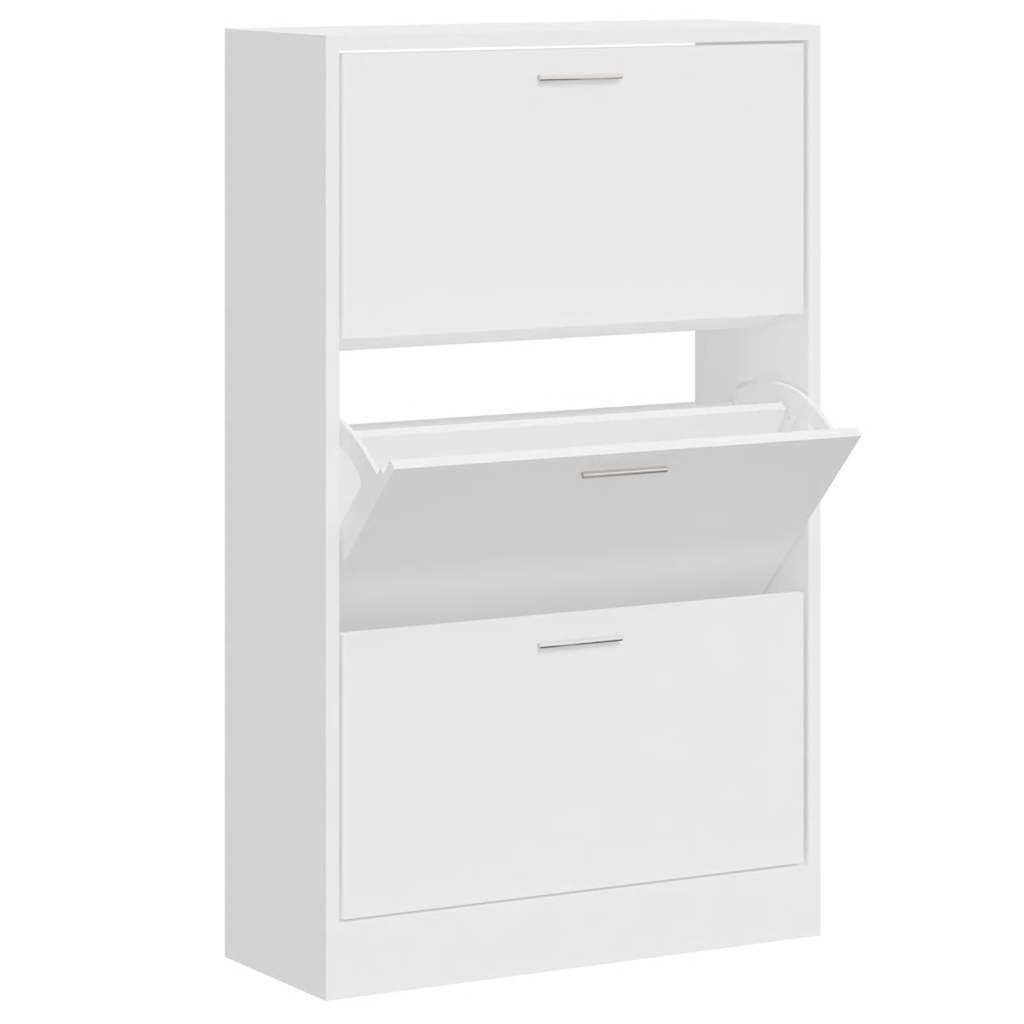 Vidaxx Schuhschrank 63x24x103 cm lackiertes Holz Hochglanz weiß
