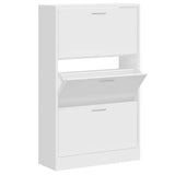 Vidaxx Schuhschrank 63x24x103 cm lackiertes Holz Hochglanz weiß
