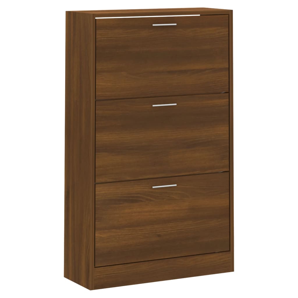 VidaXL shoe cabinet 63x24x103 cm Properted wood brown oak color