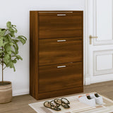 Vidaxl Shoe Cabinet 63x24x103 cm Property Wood Brown Oak Color