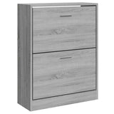 Vidaxl Schuhschrank 63x24x81 cm verarbeitetes Holzgrau Sonoma