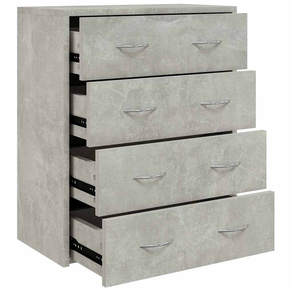 Vidaxl dressoir met 4 lades 60x30,5x71 cm betongrijs