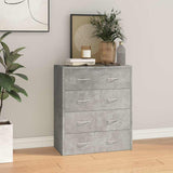 Vidaxl dressoir met 4 lades 60x30,5x71 cm betongrijs