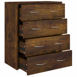 Vidaxl dressoir met 4 lades 60x30,5x71 cm gerookt eiken