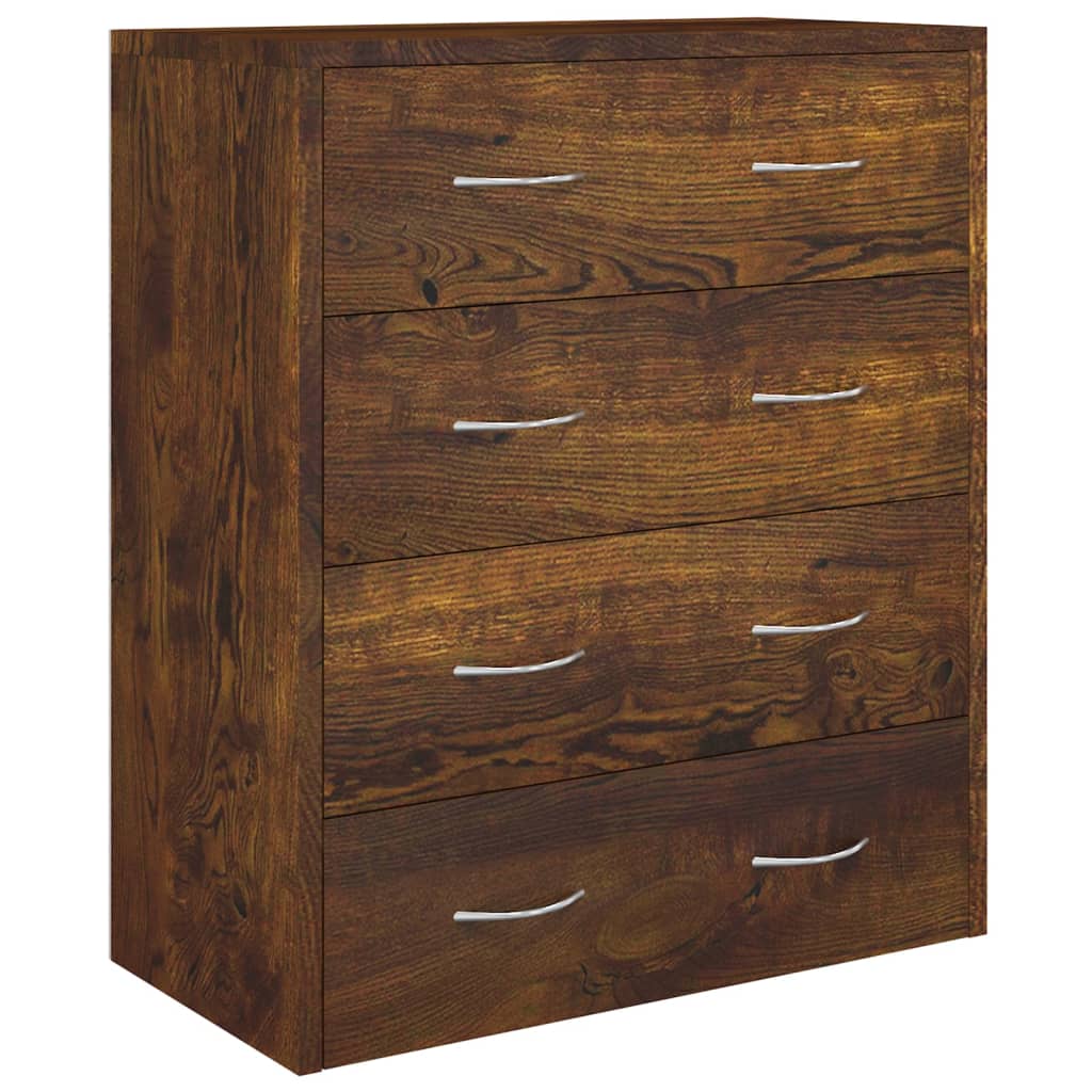 Vidaxl dressoir met 4 lades 60x30,5x71 cm gerookt eiken